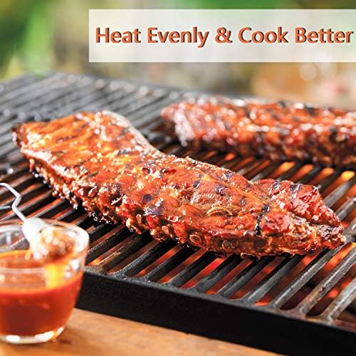 Hongso 19.5" Cast Iron Cooking Grid Grates 7524 7528 Grill Replacement Parts for Weber Genesis 300 Series E310 E320 E330 S310 S320 S330 EP310 EP320 EP330 Gas Models (2007-2016 ONLY)