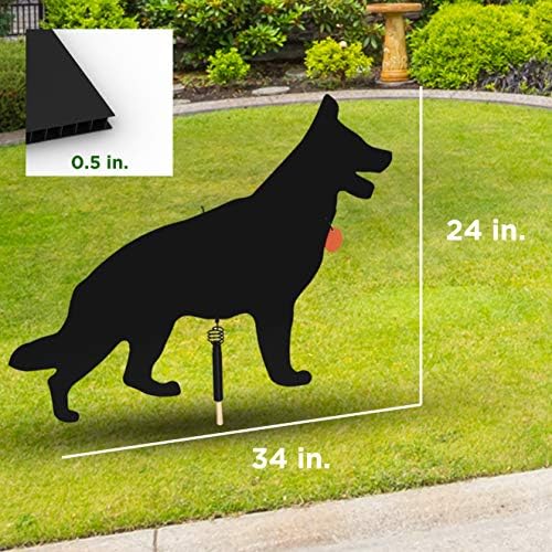 Lone Dog Decoy - Predator Decoys, Repellent for Geese, Deer - Goose Deterrent, Dog Decoy to Keep Away Pests - Predator Replica Visual Scare Device