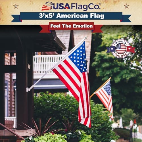 American Flags for Outside 3x5 - USA Flag Co. American Flag Made in USA: Embroidered Stars and Sewn Stripes
