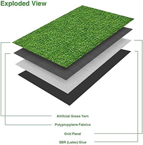 LITA Thick Artificial Grass Turf Lawn Customized Size 6.5 x 10 Feet, 1.38" Indoor Outdoor Garden Lawn Landscape Synthetic Grass Mat Fake Grass Rug