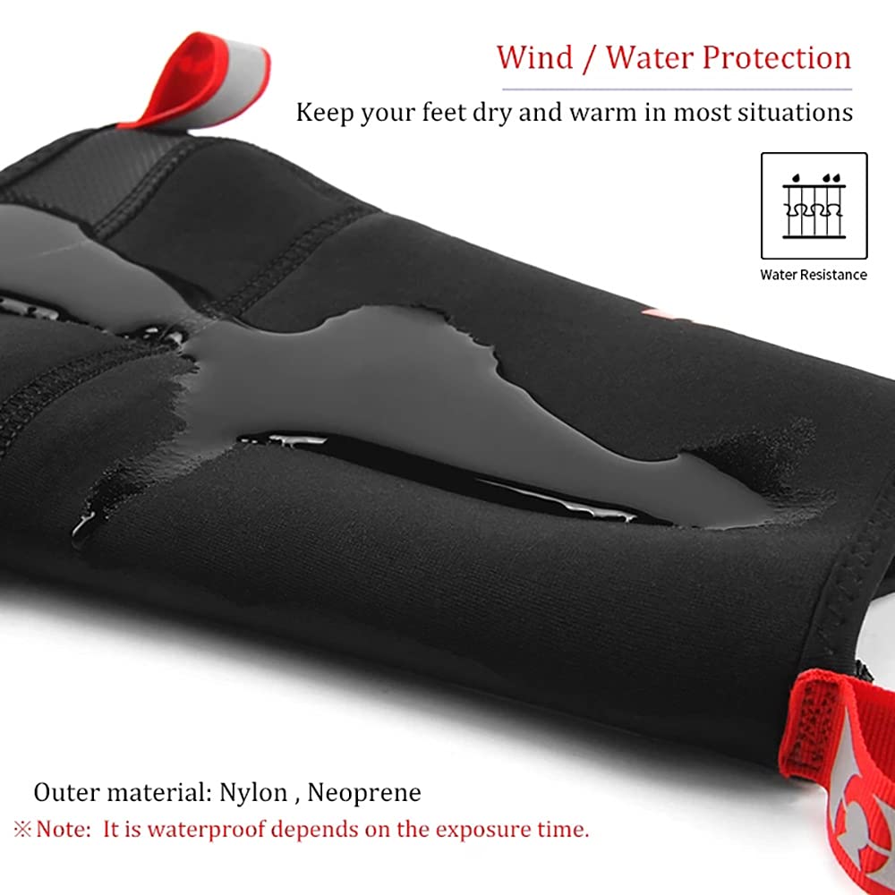 LOVTRAVEL Thick Warm Winter Cycling Overshoes Neoprene Waterproof Windproof Bike Shoe Covers Men Women MTB Road Bicycle Booties Case