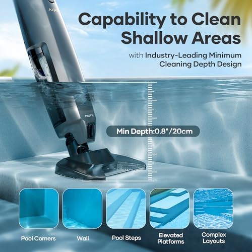 Aiper Pilot X1 Handheld Pool Vacuums, Cordless Cleaner for Inground & Above-Ground Pools, 21 GPM Suction, with Telescoping Pole & Dual Cleaning Modes