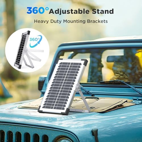 7.5W 12V Solar Battery Charger Maintainer, 12 Volt Solar Panel for Car Battery with Smart Controller, Callsun Low-Iron Tempered Glass Solar Trickle Charger for Boat Truck RV Lawn Mower