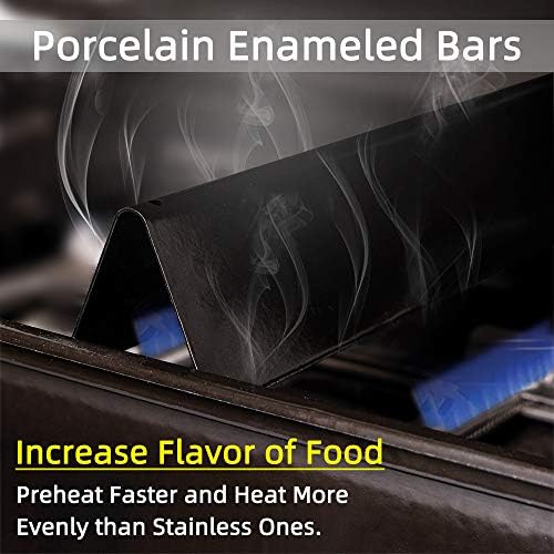 X Home 24.5-Inch Heavier Flavorizer Bars Replacement for Weber Genesis 300 Series (Side-Mounted Control), Genesis E-310 Grill Parts, Porcelain-enameled, 5-Pack