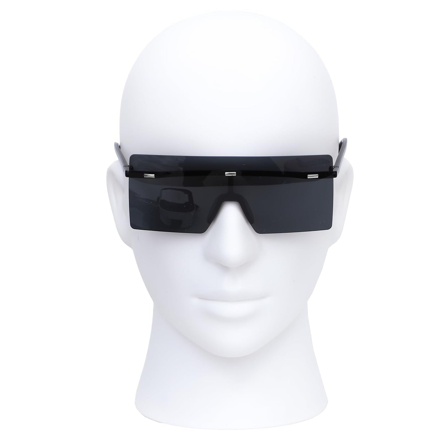 AMLUCKS Male Mannequin Head Professional PVC Manikin Head for Display Wigs Hats Headphone Mask Sunglasses Scarf Jewelry Display Stand (Matte White)