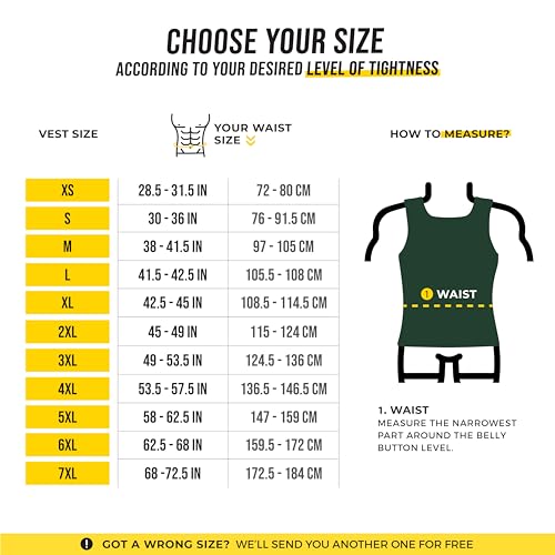 Sweat Spark Men's Sweat Vest - Enhance Your Workouts and Boost Weight Loss Efforts with Increased Sweating and Compression Technology (7XL) Black