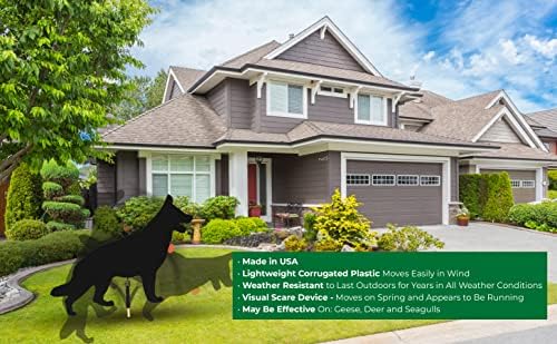 Lone Dog Decoy - Predator Decoys, Repellent for Geese, Deer - Goose Deterrent, Dog Decoy to Keep Away Pests - Predator Replica Visual Scare Device