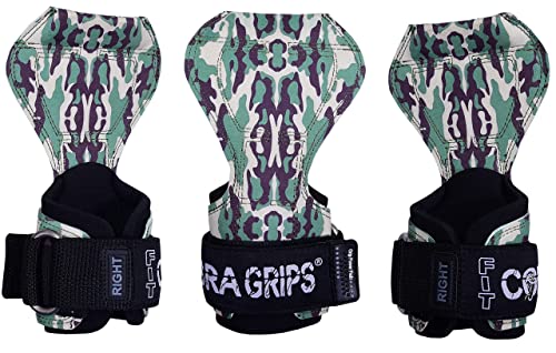 Cobra Grips PRO Weight Lifting Gloves Heavy Duty Straps Alternative Power Lifting Hooks Best for Deadlifts Adjustable Neoprene Padded Wrist Support Bodybuilding (PRO DitGreen)
