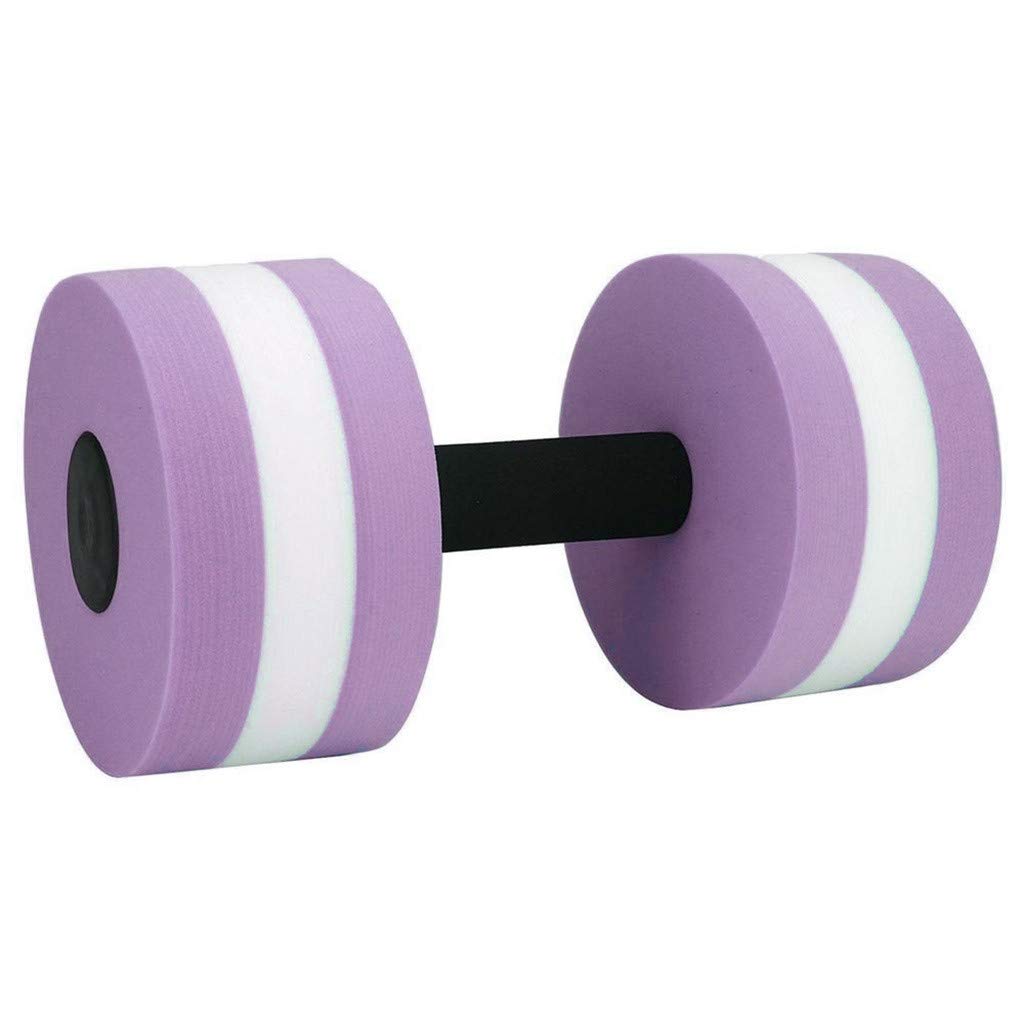 Water Dumbbells, Set of 2 Aquatic Exercise Dumbell, Water Aerobic Exercise Foam Dumbbells Pool Resistance for Men Women Weight Loss Water Sports Fitness Tool (Purple)