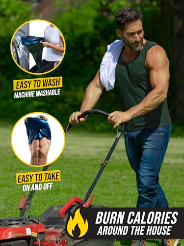 Sweat Spark Men's Sweat Vest - Enhance Your Workouts and Boost Weight Loss Efforts with Increased Sweating and Compression Technology (7XL) Black