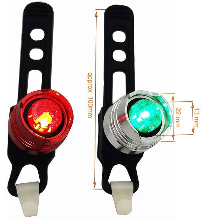 Aluminum Green and Red Portable Marine LED Boating Lights, Led Navigation Lights for Boat Bow or Stern,Backup Lights for Kayak Pontoon Yacht Dinghy