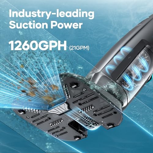 Aiper Pilot X1 Handheld Pool Vacuums, Cordless Cleaner for Inground & Above-Ground Pools, 21 GPM Suction, with Telescoping Pole & Dual Cleaning Modes