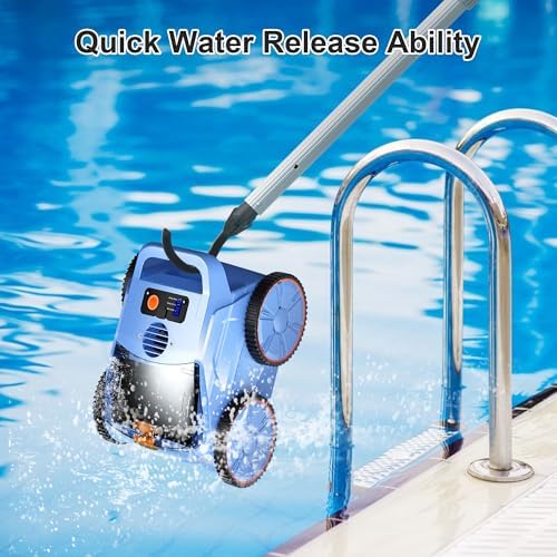 (2025 New) Robotic Pool Vacuum, Robotic Pool Cleaner for Inground Pools, Pool Robot with Smart Navigation, Floor/Wall/Waterline Cleaning, 180 Mins Runtime for Pool Up to 2100 Sq.ft