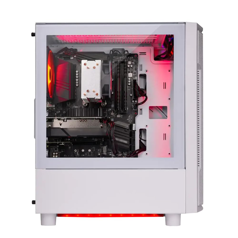 Skytech Archangel Gaming PC Desktop, Ryzen 7 7700 3.8 GHz (5.3GHz Turbo Boost), NVIDIA RTX 4060 8GB GDDR6X, 1TB SSD, 16GB DDR5 RAM 5200, 650W Gold PSU, Wi-Fi, Win 11 Home