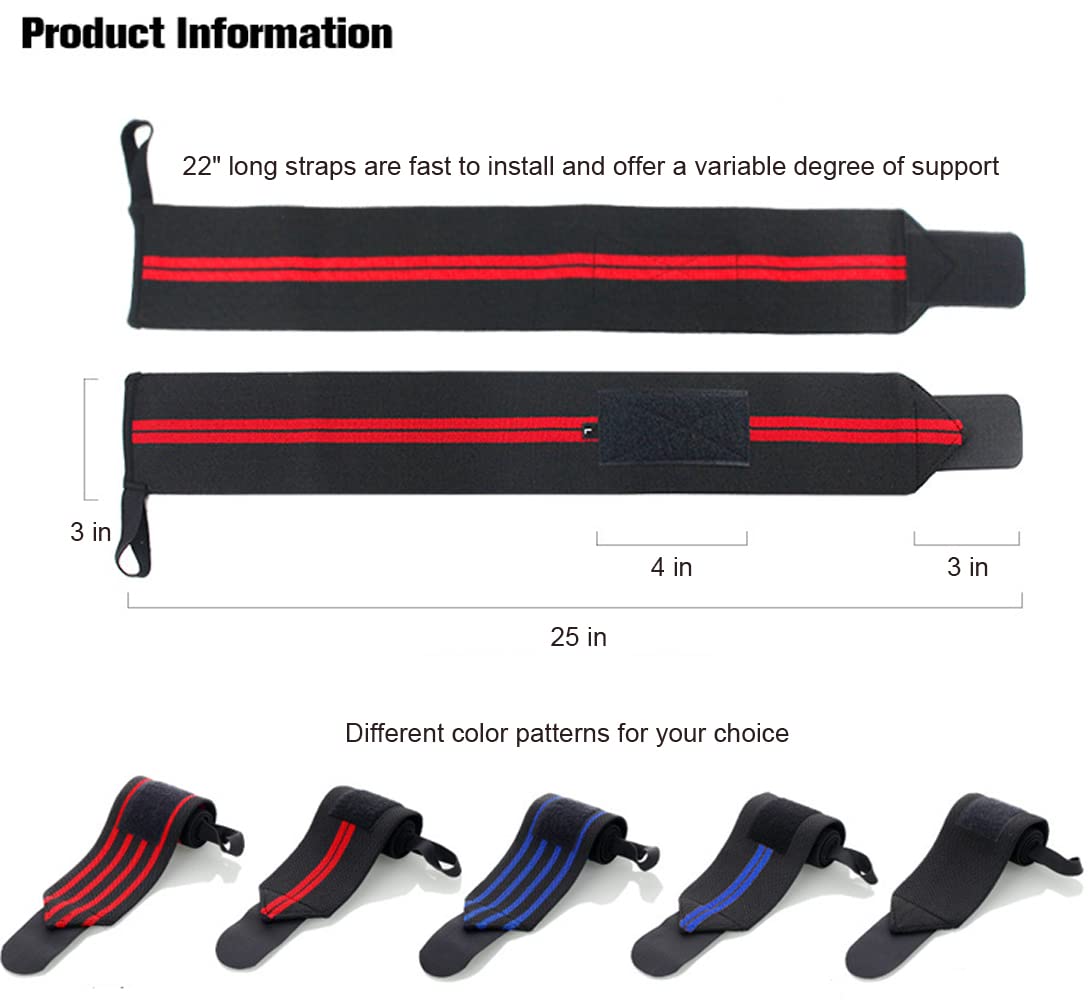 SUJAYU Wrist Wraps, 2 Pack Wrist Brace Wrist Straps for Weightlifting, Wrist Straps Lifting Straps Wrist Weights Carpal Tunnel Wrist Brace, Wrist Brace for Working Out Gym Accessories for Men (Blue A)