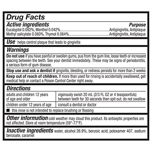 Amazon Basics Antiseptic Mouthwash, Original Flavor, 1.5 Liter, 50.7 ounce (Pack of 1) (Previously Solimo)