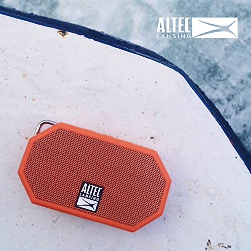 Altec Lansing Mini H2O - Waterproof Bluetooth Speaker, IP67 Certified & Floats in Water, Compact & Portable Speaker for Hiking, Camping, Pool, and Beach,Orange