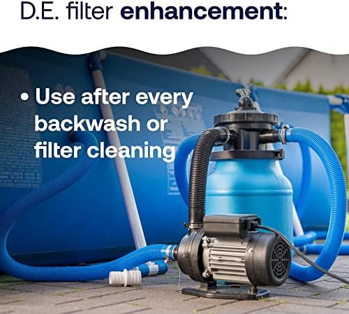 HTH 67121 Swimming Pool Care D.E. Filter Aid, Improve Filtration Efficiency and Water Clarity, 10lb