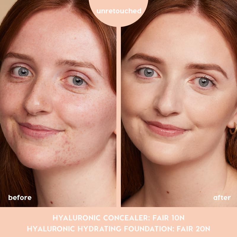 ColourPop Pretty Fresh Creamy Concealer - Full Coverage Concealer with a Natural Finish - Formulated with Hyaluronic Acid & Coconut Water for Instant Hydration - Fair 20N (0.3 oz)