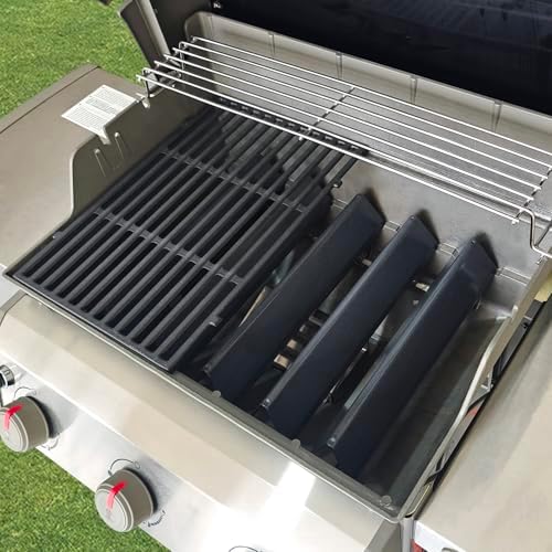 Grill Parts for Weber Spirit 300 and Spirit II 300 Series, 15.3" Flavorizer Bars & Grill Grates for Weber Spirit E-310 E-315 E-330 Series Grills with Front Control Knobs, Replace for Weber 7636 7638