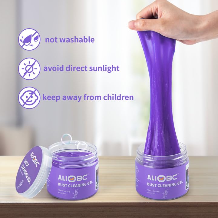 ALIOBC Car Cleaning Gel, Keyboard Cleaner Cleaning Putty for Car Interior Car Slime Cleaner Dust Cleaning Gel Car Putty for Cleaning Car Gel Cleaner Purple NT.WT.: 5.6 oz (160 g)