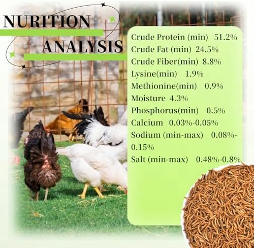 10 LB Dried Mealworms, 100% Natural, Non-GMO Mealworms for Chickens-High Protein Treats for Chickens, Ducks, Wild Birds