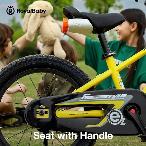 Royalbaby Freestyle EZ Kids Bike, Easy Learn Balancing to Biking, 14 Inch Balance & Pedal Bicycle, Instant Assembly Toddlers Boys Girls Ages 3-5 Years, 14" Green