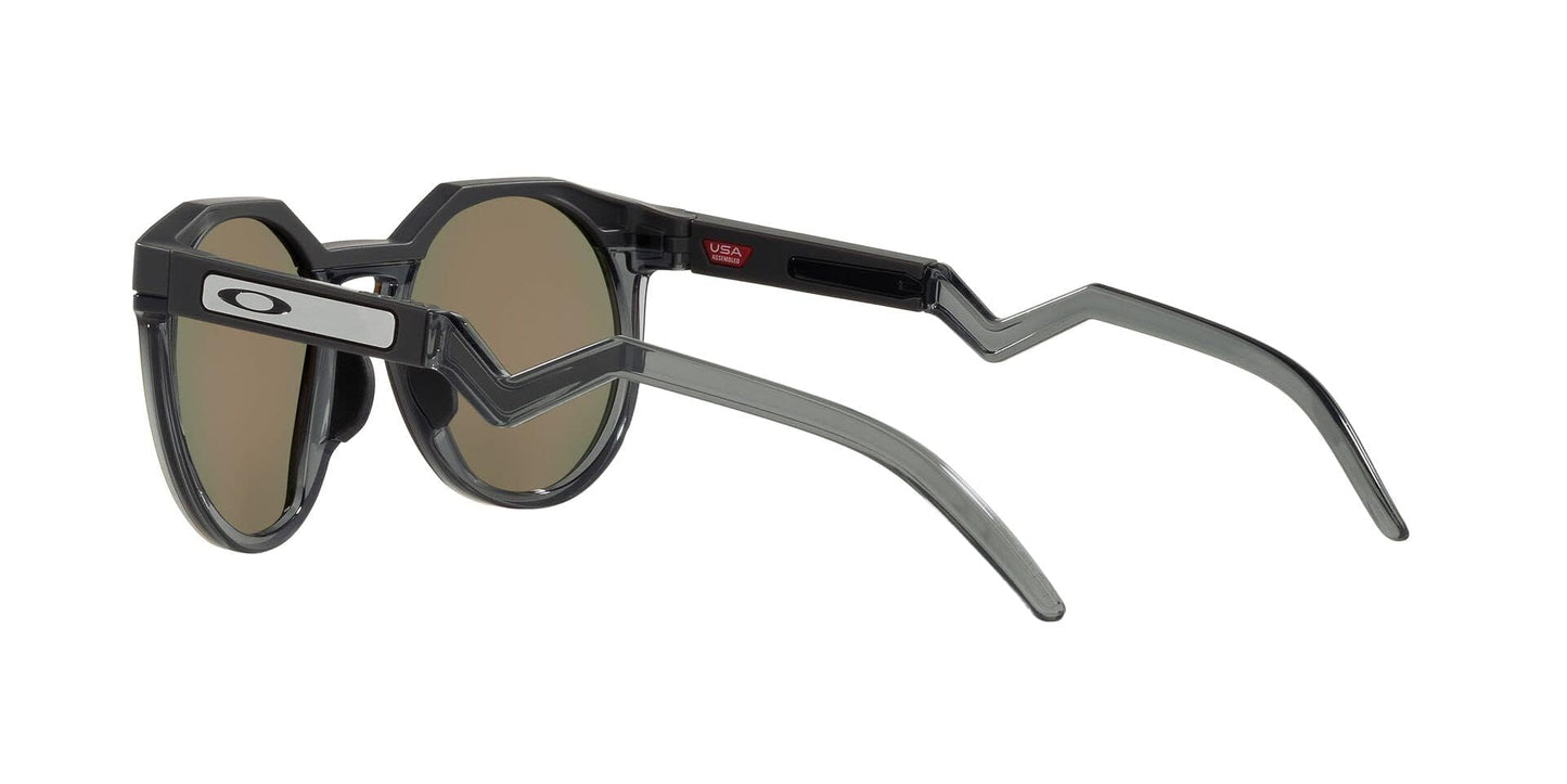 Oakley Men's OO9242 HSTN Round Sunglasses, Matte Carbon/Prizm Ruby, 52 mm
