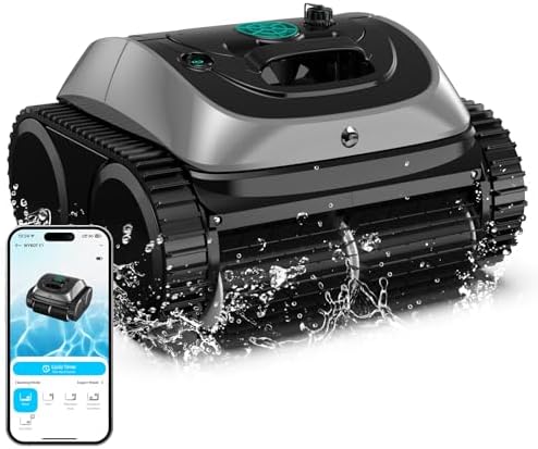 (2025 Upgrade) WYBOT OS7010C - C1 Pool Robot Vacuum, 4-in-1 Cordless Pool Cleaner 180min up to 1,614 Sq,ft, Smart APP Support, Auto Wall & Waterline Cleaning, WiFi & Bluetooth Connect