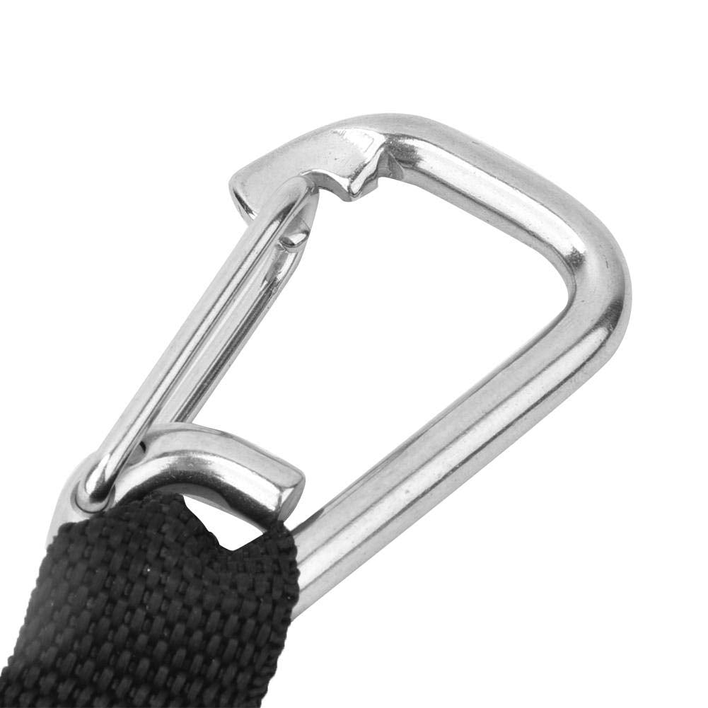 Alomejor Stainless Steel diving Console Retractor Features Heavy Duty Key Ring with Quick Release Buckle Dive Accessory(Stainless Steel Hanging Buckle)