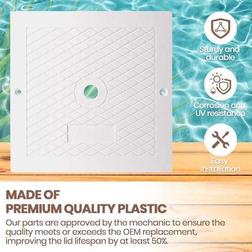 (2-Pack) The Exact 10'' Skimmer Lid Replacement | Compatible with Hayward SPX1082E, SP082, 1083, 1084,1085, and SP1086 | Made of Heavy-Duty Plastic and Fits Perfect Like A Glove