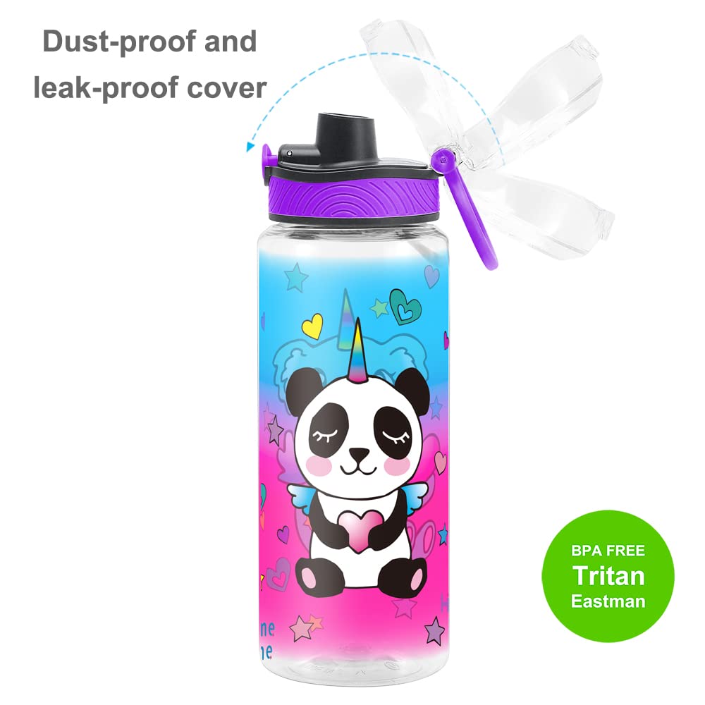 Cute Water Bottle for School Kids Girls, BPA FREE Tritan & Leak Proof & Easy Clean & Carry Handle, 23oz/ 680ml (Koala)