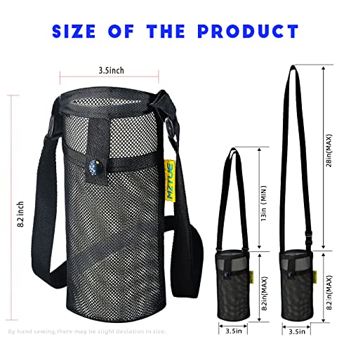 MZTUE Water Bottle Holder with Strap, Folding Portable Water Bottle Carrier with Strap Easy Clean, Water Bottle Bag strap, Water Bottle sling bag for Hiking, Walking, hiking, Travel, etc, 2-Pcs