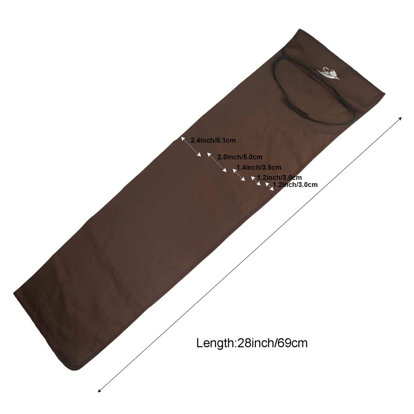 AventikINT Cotton Cloth Fishing Rod Sleeve Cover Pole Sock Glove Protector Bag Pouch with 5 Compartments (Khaki+Coffee+Green, 69cm/28inch)