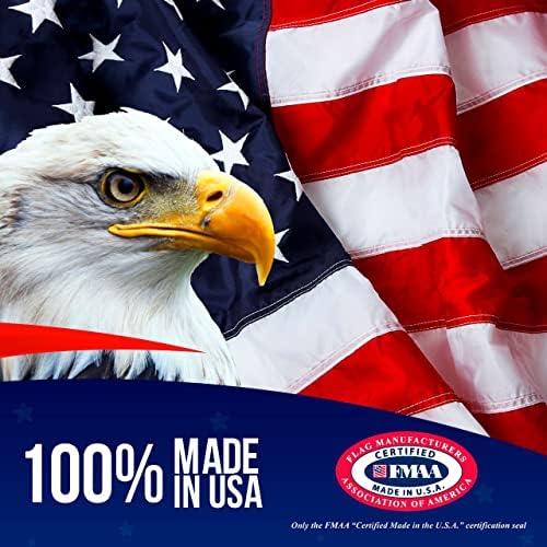 Large American Flag for Outside 6X10 American Flag Outdoor Heavy Duty Made in USA -US Flag 6x10 Outdoor with Embroidered Stars and Sewn Stripes 6x10 US Flag for High Wind- All Weather Flags
