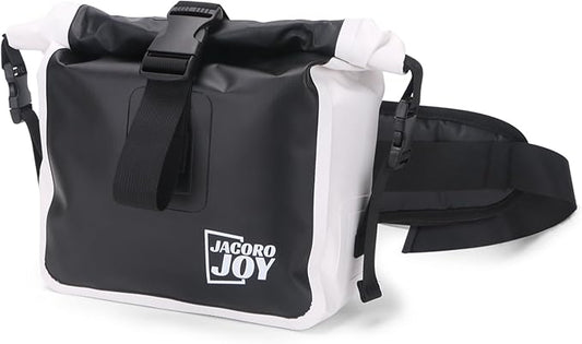 Waterproof Dry Bag with Adjustable Waist Strap Large Capacity Waterproof Waist Bag for Kayaking Boating Fishing Cycling (Black)