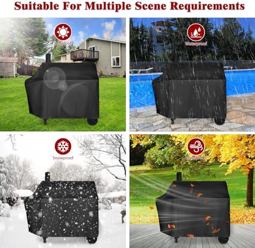 Charcoal Grills Cover for Royal Gourmet CC1830W 30 Barrel Charcoal Grill for CC1830S Grill,Water-Resistant BBQ Grill Cover Outdoor Grill Cover Barbeque Cover