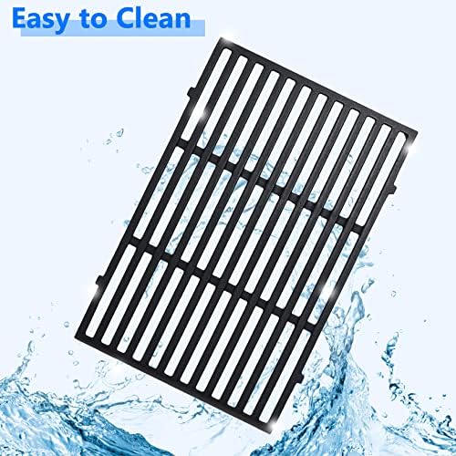 GasSaf 7638 Grill Grates for Weber Spirit 300 310 315 320 330, 17.5x12 Cast Iron Grates for Genesis 1000-3500, Genesis Gold Silver Platinum B/C, Spirit 700, Weber 900, Replace Grill Parts 7639 65906