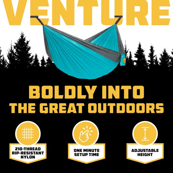 Wise Owl Outfitters Camping Hammock - Camping Essentials, Portable Hammock w/Tree Straps, Single or Double Hammock for Outside, Hiking, and Travel