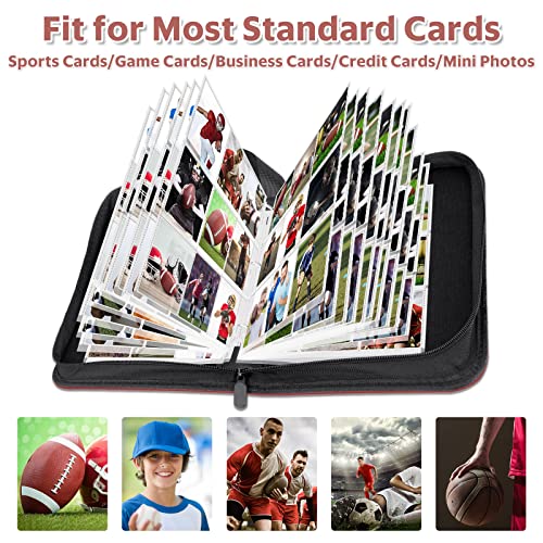 Mlikero 9-Pocket Football Card Binder, Trading Card Holder with Sleeves Card Collectors Album Hold Up to 720 Cards, Fit for Football Cards Baseball Cards Sport Trading Cards…