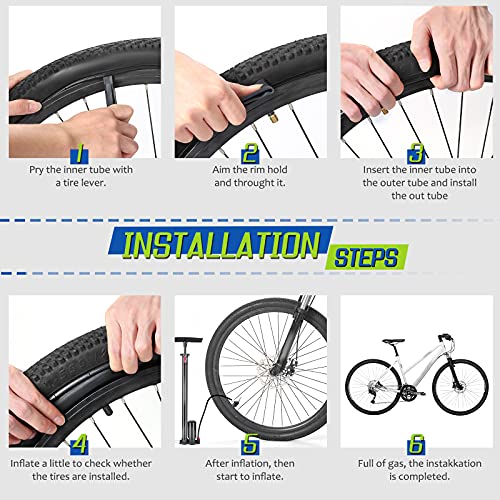 2 Pack 16" Kids Bike Inner Tubes Fit 1.75/1.95/2.125 with 32mm Schrader Valve, 16'' x 1.75/2.125 Tyre Tube with 2PCS Levers, 16'' Bike Tube Compatible with Kids/Road Bikes by Hydencamm (2 of One Size)