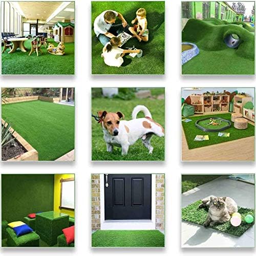 LITA Thick Artificial Grass Turf Lawn Customized Size 6.5 x 10 Feet, 1.38" Indoor Outdoor Garden Lawn Landscape Synthetic Grass Mat Fake Grass Rug