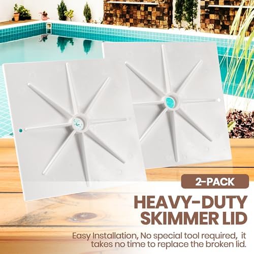 (2-Pack) The Exact 10'' Skimmer Lid Replacement | Compatible with Hayward SPX1082E, SP082, 1083, 1084,1085, and SP1086 | Made of Heavy-Duty Plastic and Fits Perfect Like A Glove