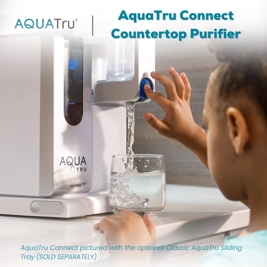 AquaTru Classic Smart Countertop Water Filtration Purification System for PFAS & Other Contaminants with Exclusive 4-Stage Ultra Reverse Osmosis Technology | with App & WiFi Capability