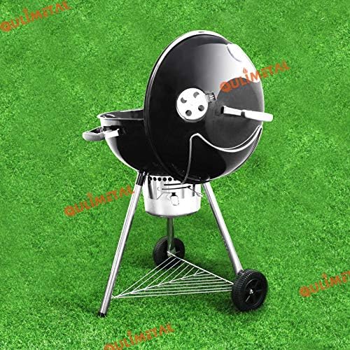 QuliMetal Grill Lid Holder for Weber Charcoal Kettle Grill 22.5 Inch and 18.5 Inch, Kettle Grill Accessories for Weber Kettle, Slide a Side Lid Prop, Charcoal Grill Accessories, Stainless Steel