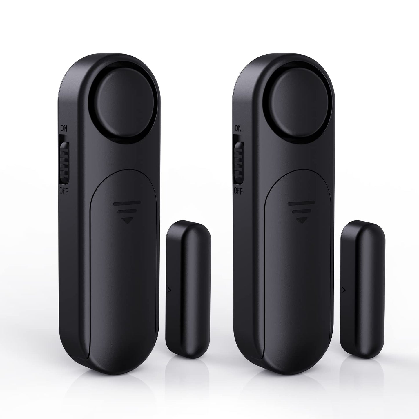 AKOYU Window and Door Alarm When Opened (2 Pack) for Kids Safety/Home Security, Wireless Opening Sensor Alarms for Sliding Glass Door, 120dB Burglar Alert, Ideal for Business,Garage,Apartment, Black