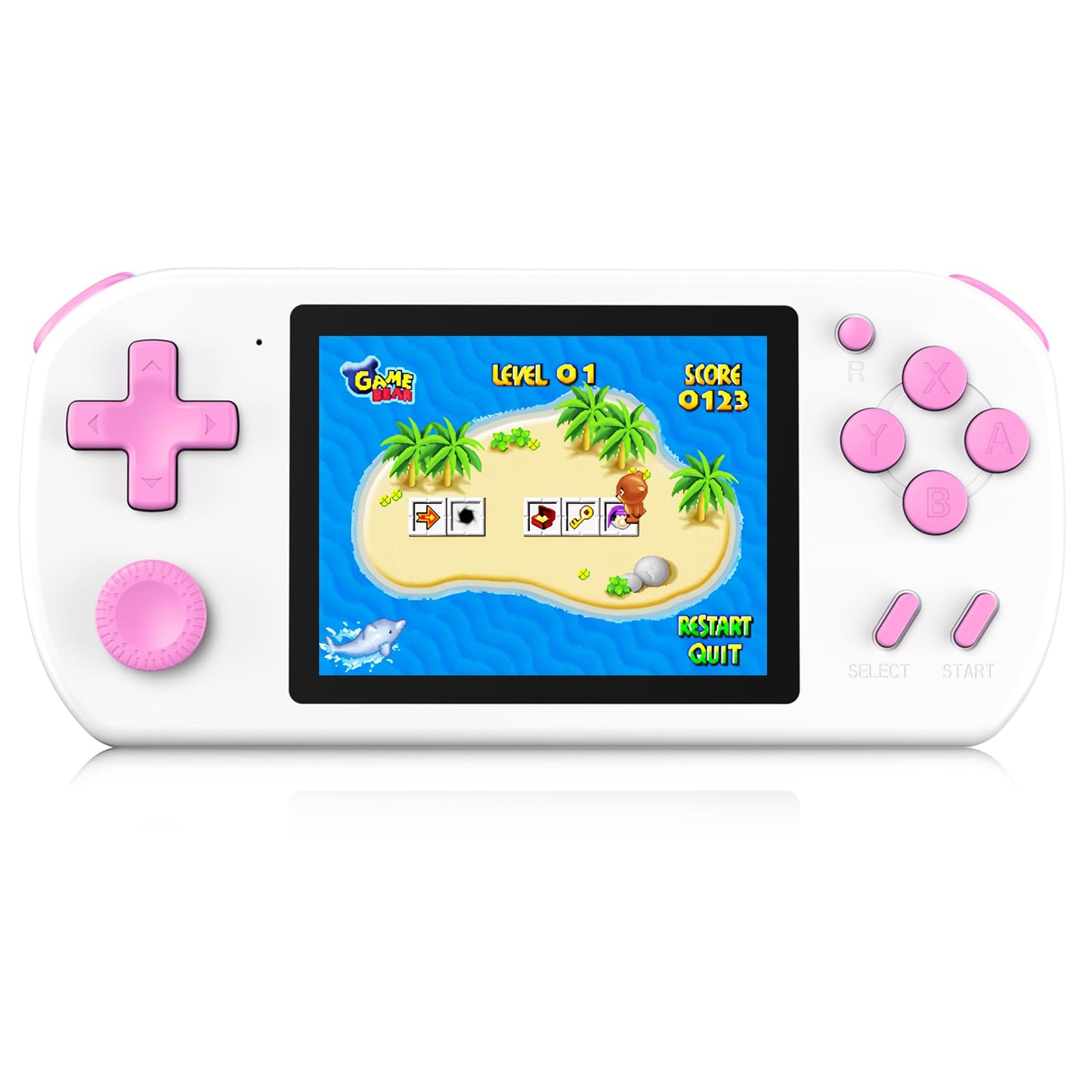 Handheld Games for Kids Preloaded 218 Retro Video Games, Portable Gaming System with 3.0" Screen Rechargeable Battery, Mini Arcade Electronic Toy Birthday Gifts for Boys Girls (Blue)