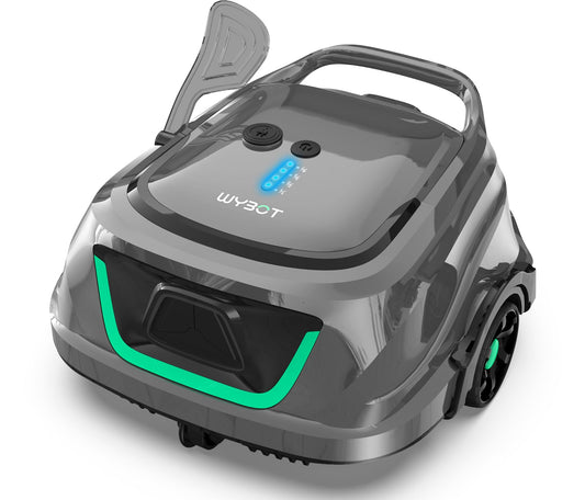 (2025 Upgraded) WYBOT A1 Cordless Pool Vacuum Up to 120 Mins Runtime, Robotic Pool Cleaner with Dual Filters, Ideal for Flat Above Ground up to 1076 Sq.ft Sq. Ft. (Green Black)