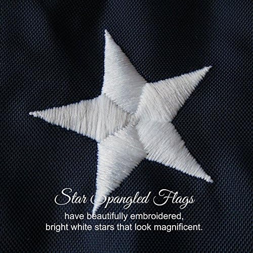 American Flag 4x6-100% Made In USA using Tough, Long Lasting Nylon Built for Outdoor Use, Featuring Embroidered Stars and Sewn Stripes plus Superior Quadruple Stitching on the Fly End