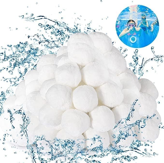 1.5 lbs Pool Filter Balls Eco-Friendly Fiber Filter Media for Swimming Pool Sand Filters (Equals 25kg/50lbs Pool Filter Sand)